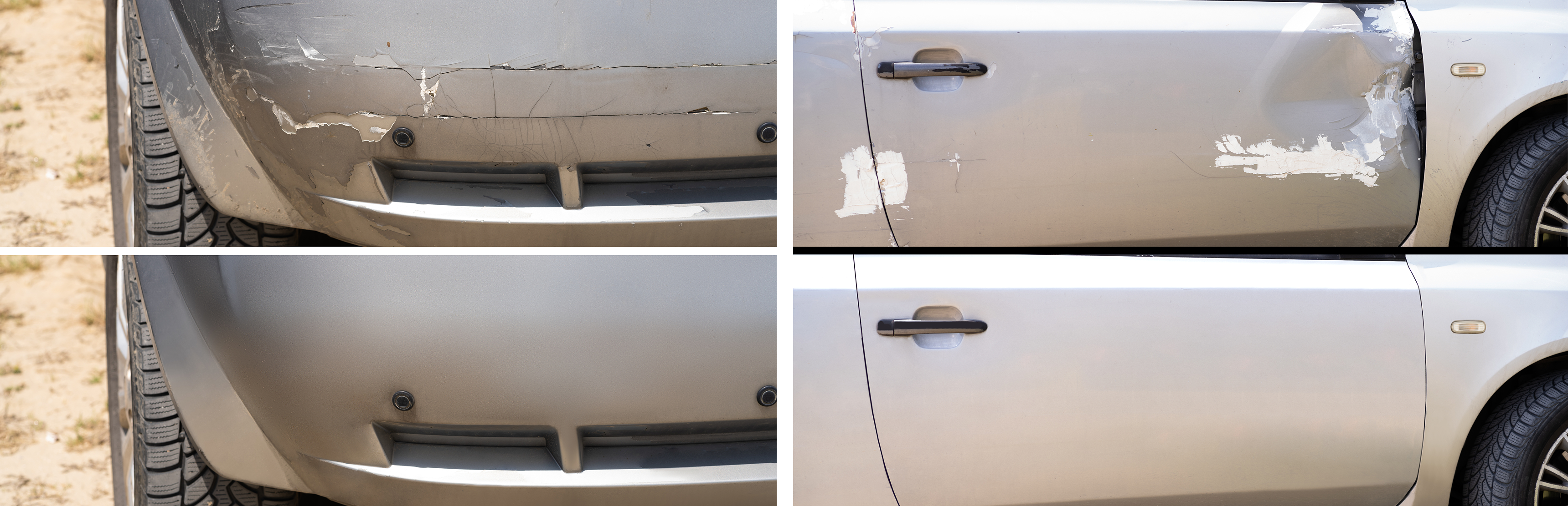 Car bumper and door repair comparison
